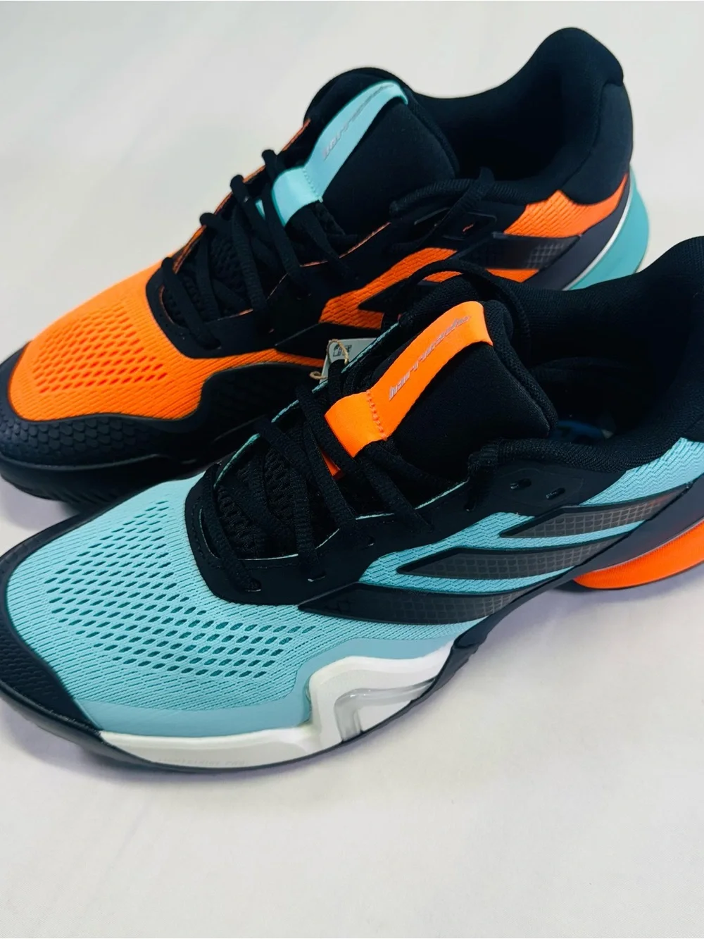adidas Men's Athletic Shoes in Aqua Blue and Bright Orange